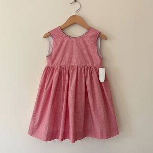 EDGEHILL COLLECTION NWT Red Micro Gingham Wrap Style Full Skirt Dress